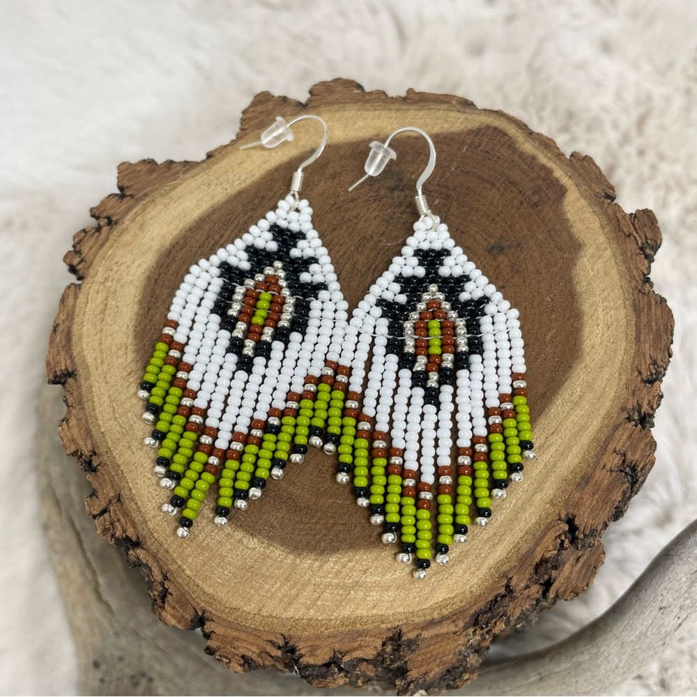 Beaded Fringe Earrings Southwest